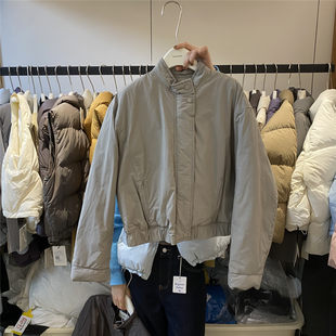 TG 2025 новый зимний осенний корейский простой случайный воротник стеганый короткий пальто женщина значительно тоньше подбитый куртка