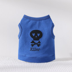 Dog Bichon Teddy Pomeranian Schnauzer Small and Medium-Sized Pet Dog Cat Blue Cat Garfield Summer Breathable Vest