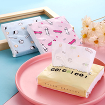 Color cartoon print paper towel small package portable carry-on bamboo hand draw cute household draw paper facial tissue
