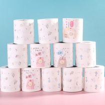 Paper paper with pattern printed roll paper cartoon web paper home affordable pack cute hollow tissue 12 roll pack
