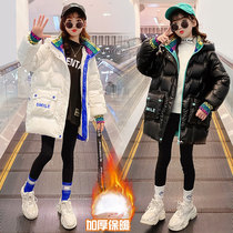 Girl Down Cotton Clothing Winter Dress 2021 New 8 Ocean Gas 9 CUHK Tong Girls Thickened Cotton Padded Jacket 12 Years Old