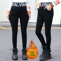 Girl Jeans Autumn Winter CUHK Girl Girl Integral Suede Underpants Plus Suede Thickened Outwear Winter Child Pants