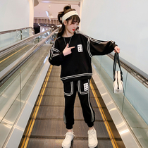 Girl Suit Spring Autumn Clothes Ten-year-old Girl 7 Great Children Trendy Ocean Gas 6 Spring Clothes 8 Children Two Leisure Pieces 9