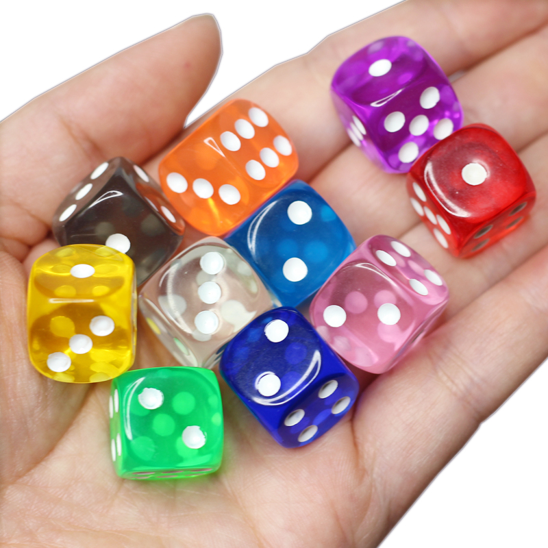 Number 16 Points Color Transparent Dice Digital Griddle Aids Drinking Big Talk Dice Game Props Dice Chic