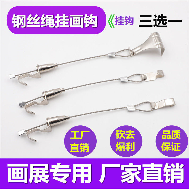 Hanging painting gallery Wire rope Hanging rope Hanging painting accessories Painting exhibition gallery Hanging painting track Adjustable hanging line drawing line