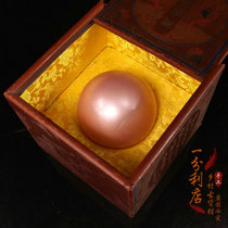 Antique collection court imperial big boxed Dongzhu old pearl beads rosary collection of old objects