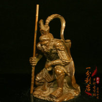 Antique collection Tantric old copper art fight to defeat Buddha pure copper folk custom home ornaments