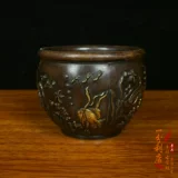 Антиквариат чистого медь малая ручка для мытья ручки Серые цилиндры