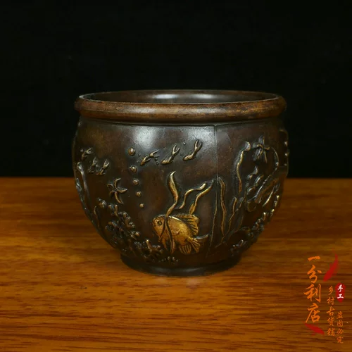 Антиквариат чистого медь малая ручка для мытья ручки Серые цилиндры