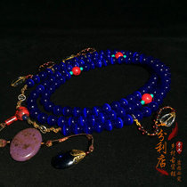 Antique Wenwan Ming and Qing Dynasty jade jewelry old opal crystal turquoise Chaozhu 108 Buddha beads necklace necklace