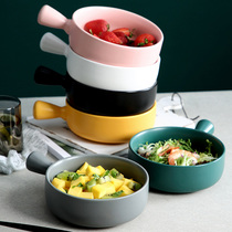 Nordic with shank ceramic plate baking peels with breakfast fruit Shara pan Home oven special ovens tray bowls