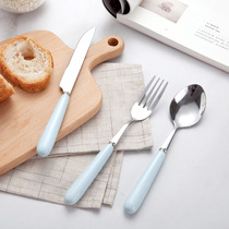 Nordic Western Dining Cutlery Domestic Stainless Steel Knife Fork Spoonery Knife Cutlery Cutlery Cutlery Suit Creative Western Meal Fruit Fork Spoon