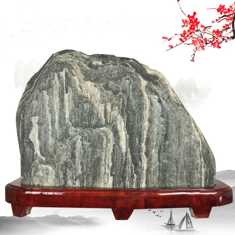 Tai Shan Stone Dare to be Feng Shui Swing Adorned With Corner Leaning Against Mountain Stone Original Stone Living Room Office Natural Sightseeing Stone Chishi Stone