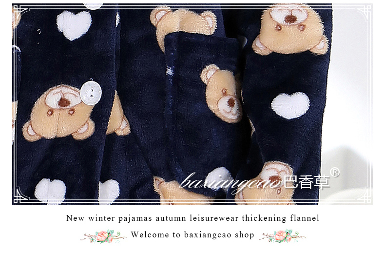 2018 mùa đông mới đồ ngủ flannel phụ nữ dày san hô lông cừu nhà dịch vụ ren bộ đồ ngủ của phụ nữ đồ bộ quần ống rộng mặc nhà
