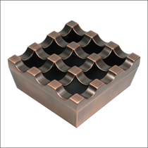 Ashtray red bronze new silver black green trend 16 holes 9 Palace grid with cover well-shaped zinc alloy incense burner