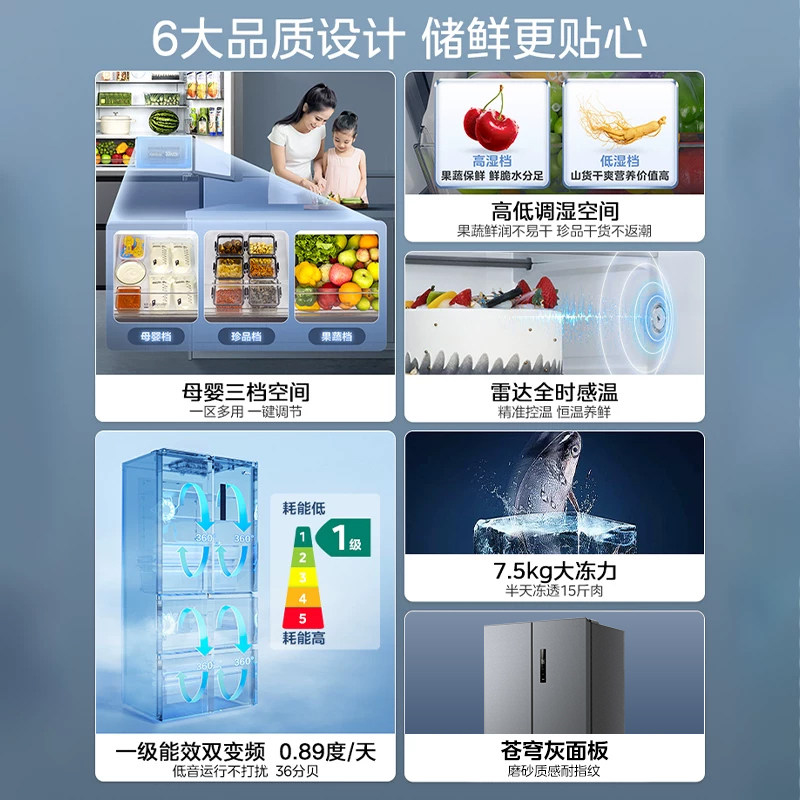 美的MR-532WFPZE冰箱图片