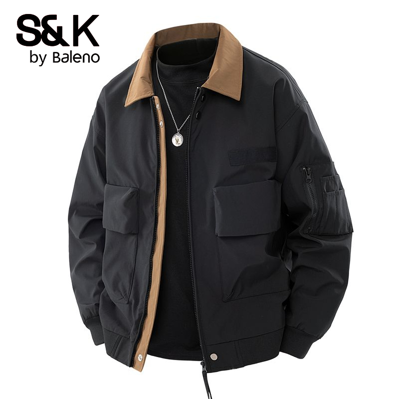 Baleno American-Style Flight Crew Jacket for Men, 2026 Autumn and Winter New Loose-Fitting Versatile Lapel Casual Jacket Baleno American-Style Flight Crew Jacket for Men, 2026 Autumn and Winter New Loose-Fitting Versatile Lapel Casual Jacket
