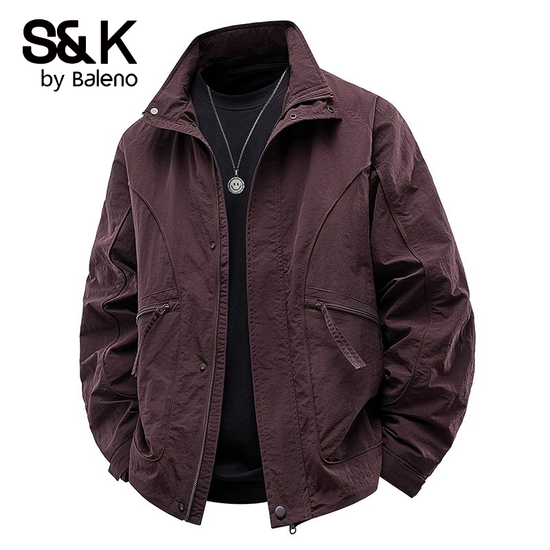 Baleno American-Style Trendy Brand Stand-Up Collar Windbreaker Jacket for Men 2026 Spring and Autumn New Flight Jacket Casual Loose Top