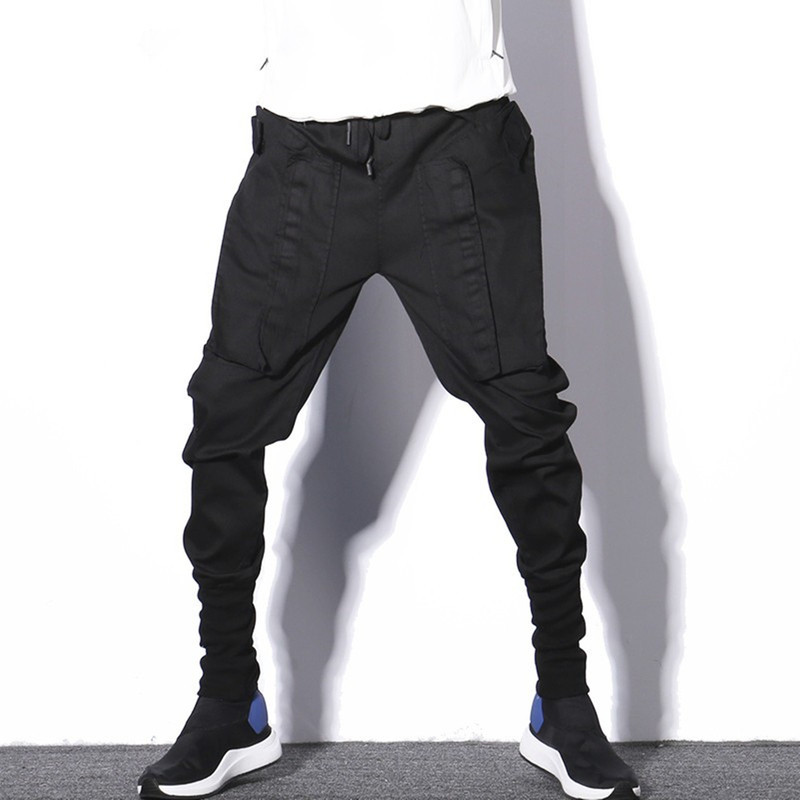 Spring and Autumn Trendy Brand Slim-Fit Harem Pants for Men, Hip-Hop Pants, European and American High Street Style, Jogger Pants, Loose Workwear Pants, Drapey Martin Boot Pants
