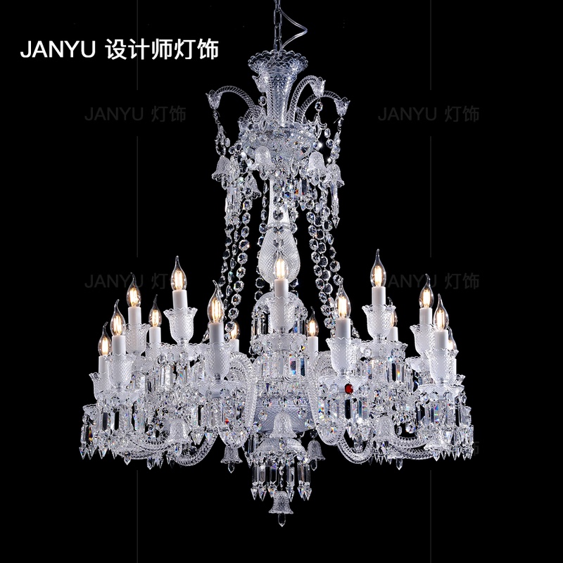 Baccarat Original Replica Living Room Crystal Chandelier French Light Luxury High-End Villa Bedroom Dining Room Lamp