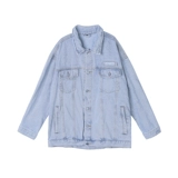 Джинсовая мужская весенняя японская синяя куртка для отдыха