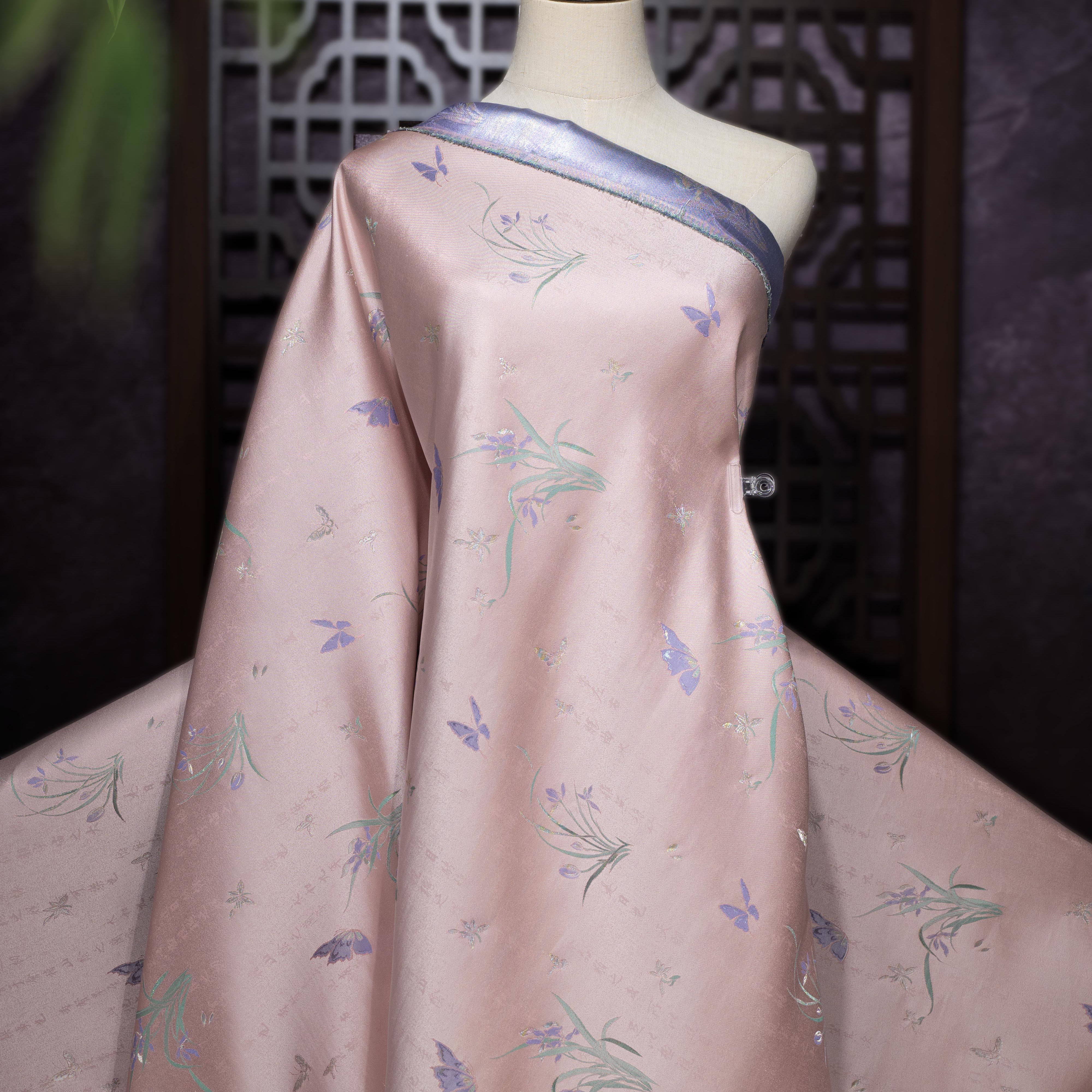 🌸李德喜宋锦140cm门幅粉色🌸 成衣必备,四季百搭-汉服面料-淘宝好物网