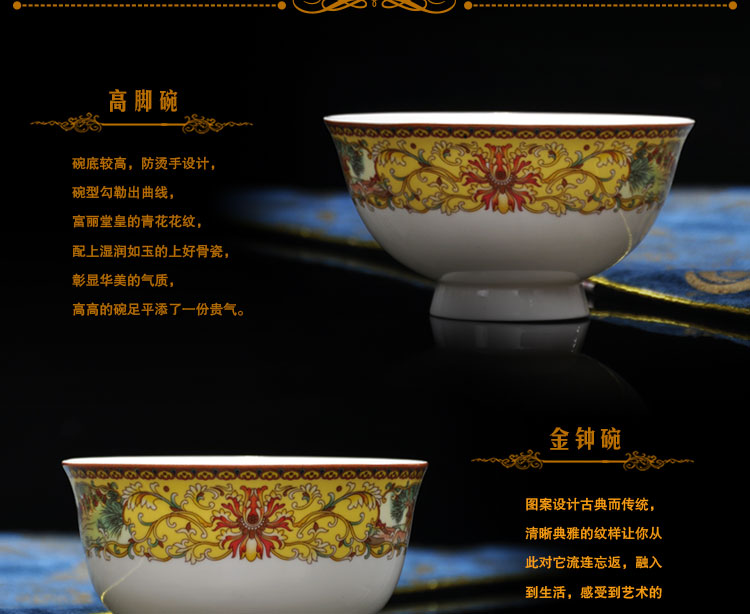 Jingdezhen xương Trung Quốc bát đơn bát đĩa dao kéo thiết lập món ăn gia đình món ăn lò vi sóng DIY cho súp bát muỗng dĩa nhỏ