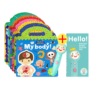 手提果冻发声贴纸书 共8册+小BOOK点点读笔 First Sticker Book 可点读第一套认知贴纸书英文原版 2-6岁幼儿启蒙早教正版书籍