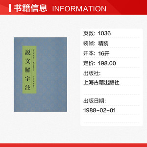 说文解字注 正版书籍 新华书店旗舰店文轩官网 上海古籍出版社