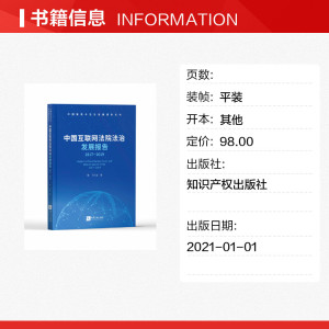 中国互联网法院法治发展报告(2017-2019) 郑飞 知识产权出版社 正版书籍 新华书店旗舰店文轩官网