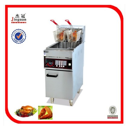 Jieguan DF-26A vertical single-cylinder double-screen electric fryer with timer commercial 28-liter electric fryer French fries fried chicken machine