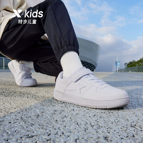 Xtep, детская белая обувь для школьников, спортивная обувь для мальчиков, белые кроссовки