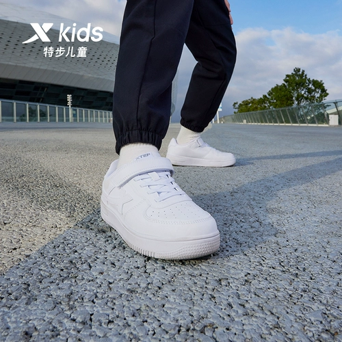 Xtep, детская белая обувь для школьников, спортивная обувь для мальчиков, белые кроссовки