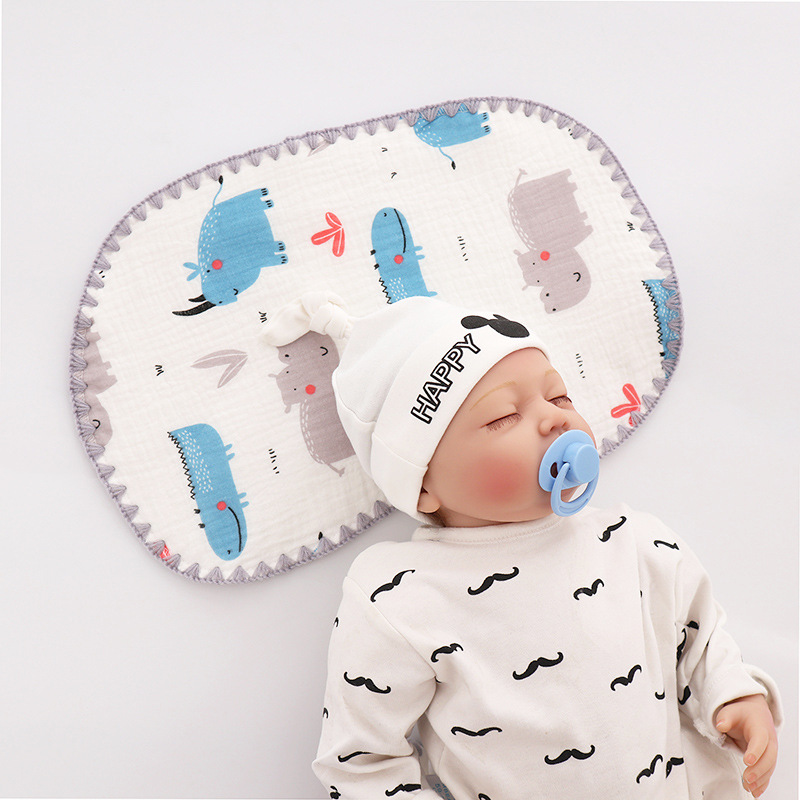Newborn Baby ten Layers Cotton Cotton Cloth Pillows First Birth Pillow Towel Baby Cloud Sheet Pillow Anti-Tween Milk Pillow Mat Suction Sweaty Low Pillow