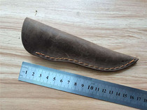 Knife cover Universal cowhide knife cover scabbard protective cover outdoor straight knife shell Crazy Horse leather cover Leather scabbard