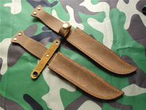 Damascus knife cover Cowhide knife cover Universal scabbard protection straight knife cover Suitable for blade length 18cm knife cover