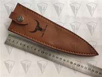 Damascus knife cover Cowhide knife cover Scabbard protective cover outdoor straight knife knife cover 23cm knife cover XXL