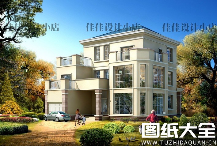 建房图纸大合集,简单大气72套三层自建房别墅施工效果图(图纸大全网整理发布）