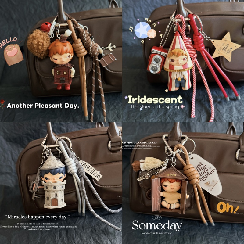 Hirono Shelter Series Car Keychain Ono Sixth Generation Blind Box Pendant Bag Decoration Gift for Men Authentic