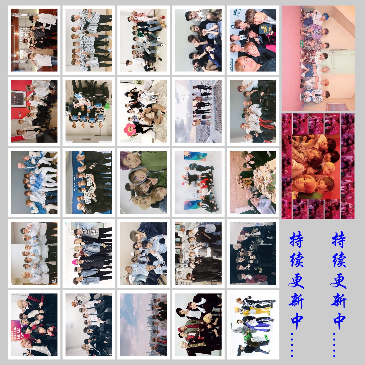 BTS bts Polaroid lomo small card selfie photo group card 128 with postcards