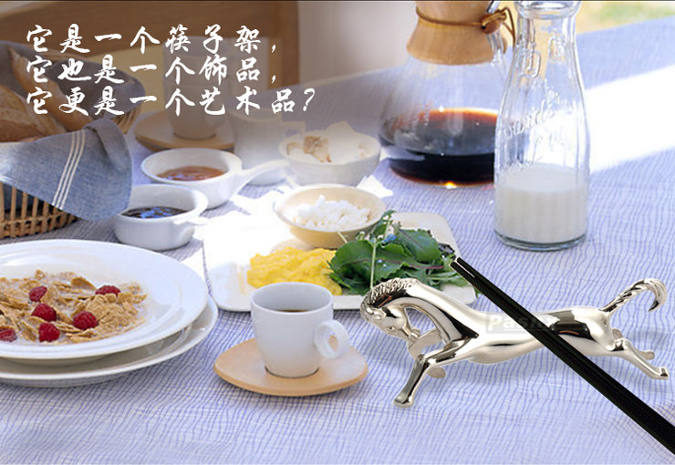 Creative metal chopsticks bracket ornaments soup spoon Shelf zinc alloy chopsticks tableware pillow stand chopsticks spoon stand