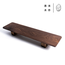Black walnut heightened frame computer monitor heightened stand office desktop table rack tea rice Wood