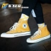 Converse Converse 1970s Samsung tiêu chuẩn nam màu vàng đen và giày vải cao cấp giày ván 162050C / 54C - Plimsolls