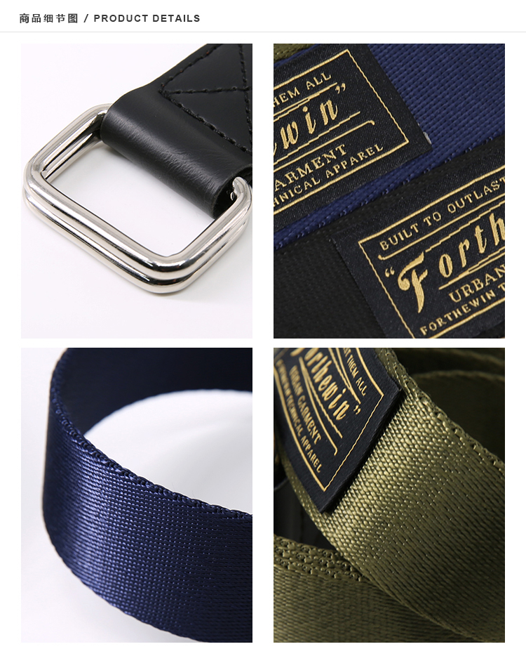 FTW FORTHEWIN Vành đai nylon Quân đội Vành đai đôi Vành đai Khóa ngoài trời Vành đai chiến thuật Quần jean nam dây thắt lưng nam