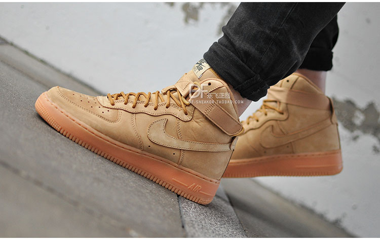 Nike Air Force1 Air Force One AF1 Đàn ông và phụ nữ Lúa mì màu nâu vàng Giày cao thấp 882096-200 - Dép / giày thường giày thể thao nam sneaker