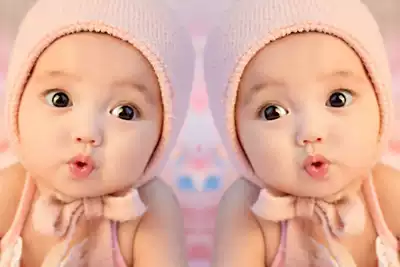 Cute Beautiful Doll Sticker baby picture wall sticker baby photo poster child portrait twin painting