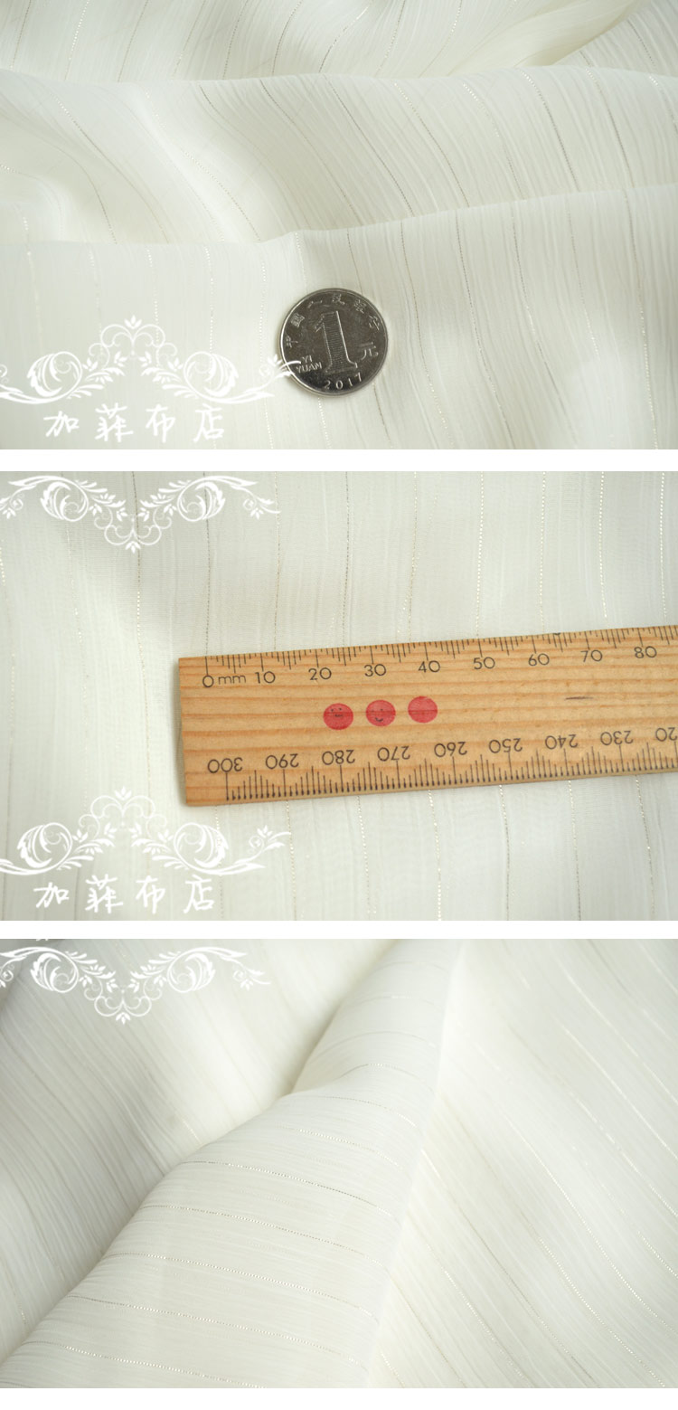 Bạc trắng nửa giá mét voan crepe vải vải quần áo Trung Quốc áo khoác váy đầm phụ cos cổ - Vải vải tự làm vải cotton gân