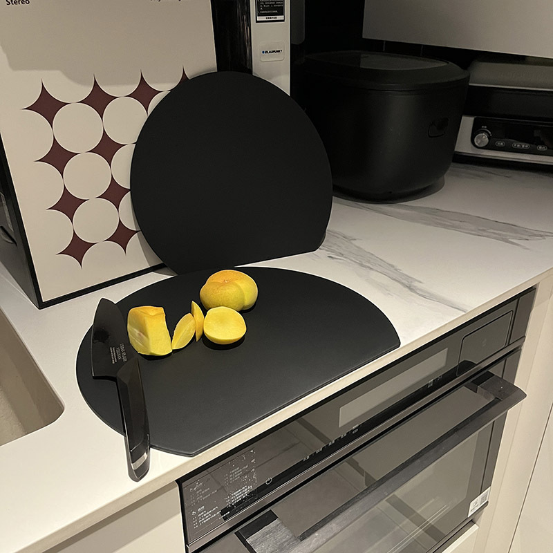 Viele Auxiliary Food Cutting Board for Home Use, Tpu Kitchen Chopping Board, D-Shaped Non-Slip Board for Cutting Raw and Cooked Food, Double-Sided Fruit Cutting Board, Semi-Circular Viele Auxiliary Food Cutting Board for Home Use, Tpu Kitchen Chopping Board, D-Shaped Non-Slip Board for Cutting Raw and Cooked Food, Double-Sided Fruit Cutting Board, Semi-Circular