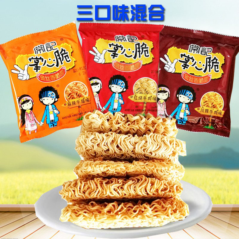 Remember that the palm - brittle pack multi - convenient 58g with dry food and noodles for the whole box of brittle noodles
