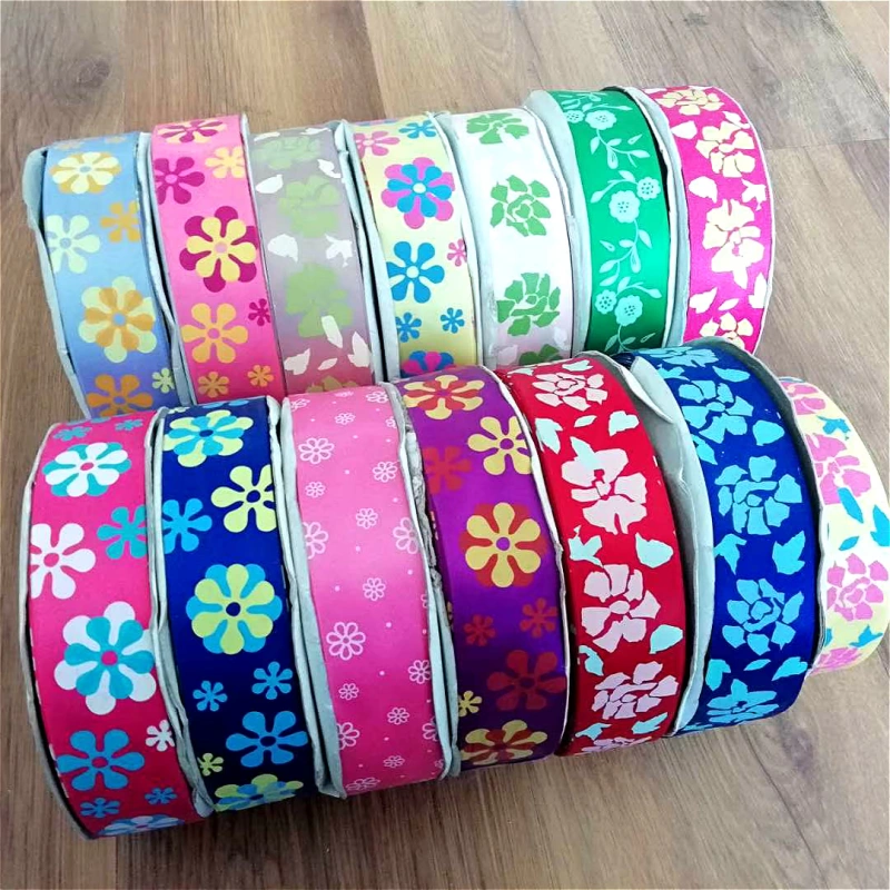 Ruy băng cao cấp 3,8cm, ruy băng satin in, ruy băng lụa, gói nguyên liệu làm phụ kiện tóc handmade làm hoa, gói ruy băng - Công cụ & vật liệu may DIY